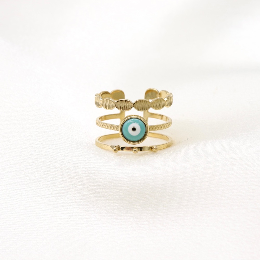 Layered Turkish Eye Ring